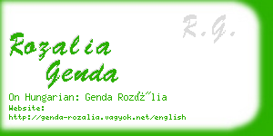 rozalia genda business card